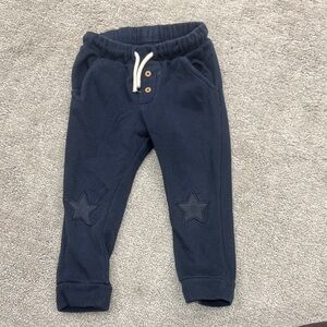 H&M Navy Kids Joggers with Star Accents 1-2T